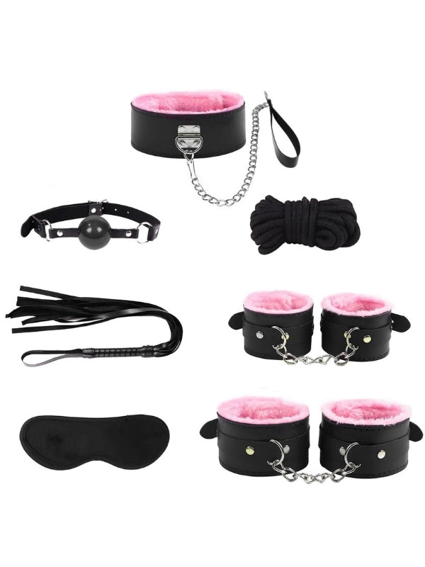 7 Parçalı Fetiş Set Pembe