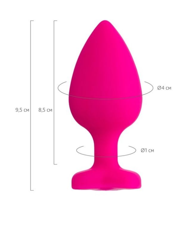 Diamond Heart Anal Plug Pembe 9,5