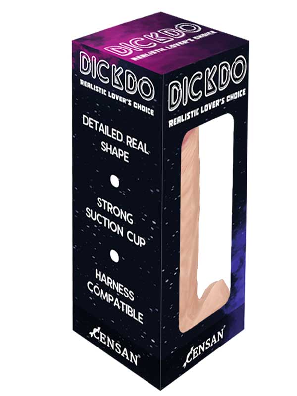 Dickdo Gerçekçi Testisli Dildo Penis 19cm model1