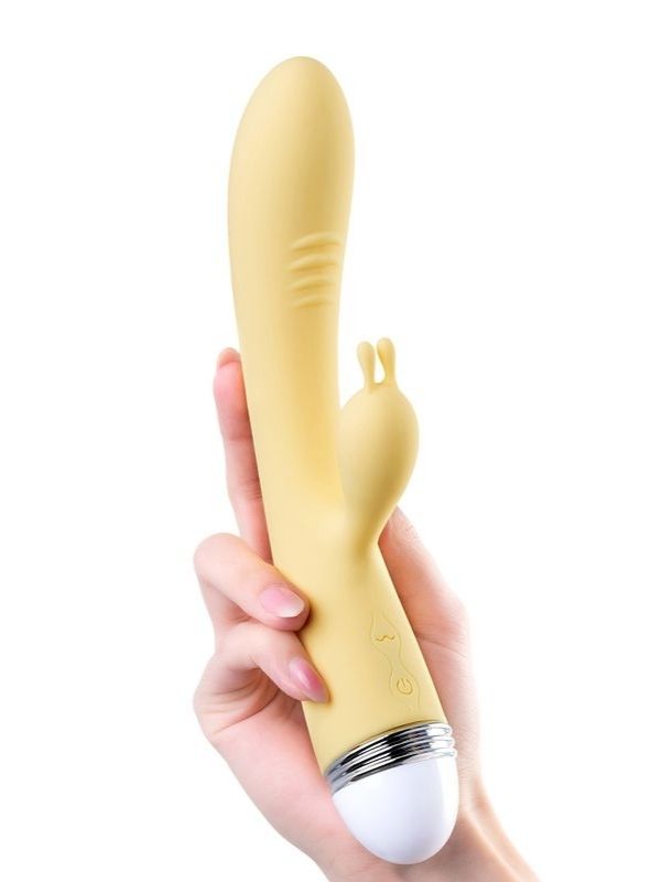 Flovetta Aster Klitoral Uyarıcı Vibratör Silikon Sarı 22 cm