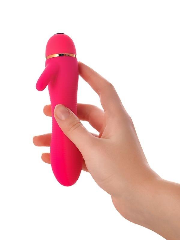 Klitoral Uyarıcılı 20 Modlu Vibratör Silikon Pembe 15 cm