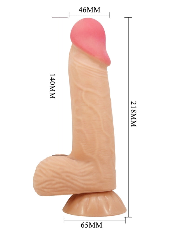 Lisle 8.1 İnç Kıkırdak Yapılı Gerçek Deri Yapılı Dildo