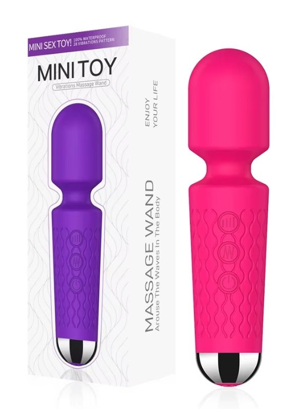 Mini Toy Wand Massager Şarjlı Vibratör - Pembe