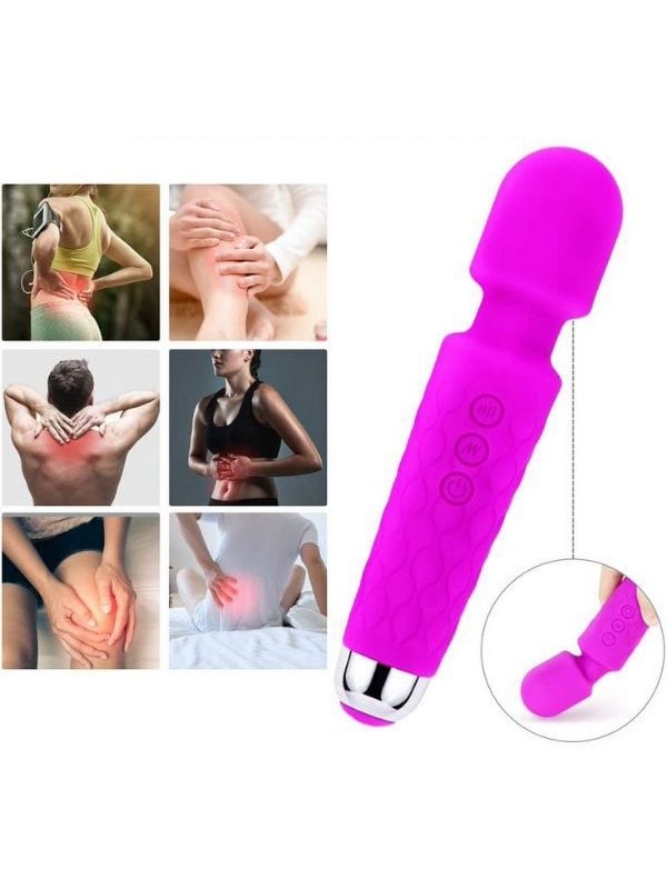 Mini Toy Wand Massager Şarjlı Vibratör - Pembe