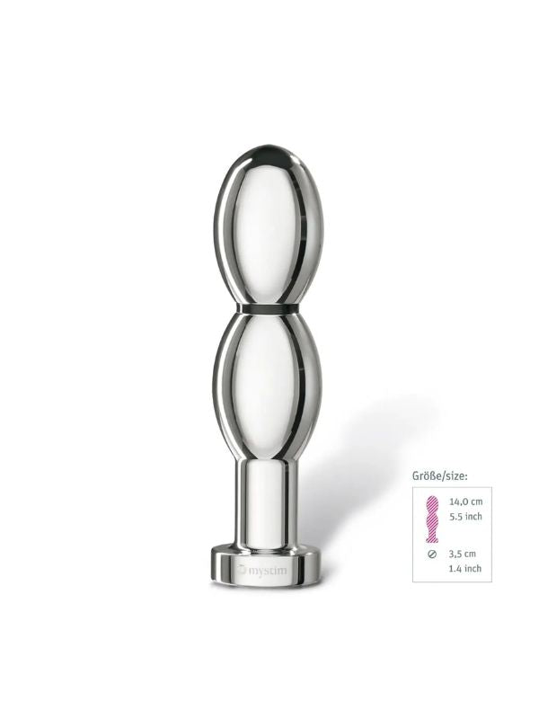 Mystim O(h!)-thello Çelik Anal ve Vajinal Elektirikli Dildo