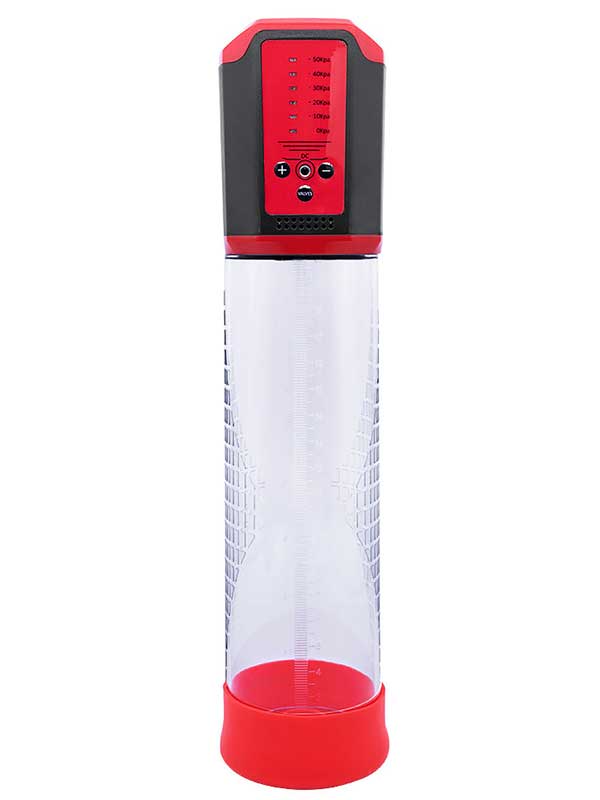 Şarjlı LCD Göstergeli Otomatik Penis Pompası - Kırmızı