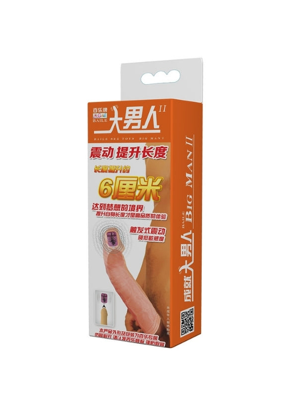 Süper Esnek ve Gerçekçi Titreşimli Penis Kılıfı No6
