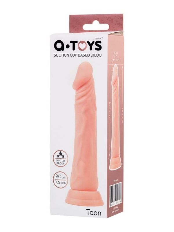 Toon Vantuzlu Realistik Dildo Ten 20 cm