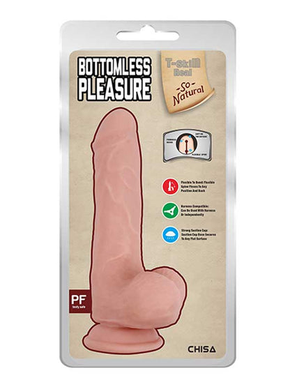Bottomless Pleasure Kıkırdaklı Gerçekçi Dildo - 20cm Ten