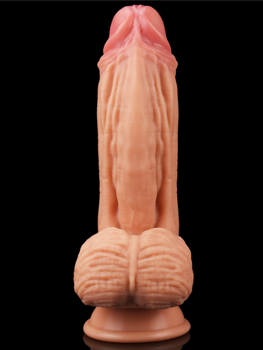 10 İnç Dual layered Platinum Silicone Cock - Flesh