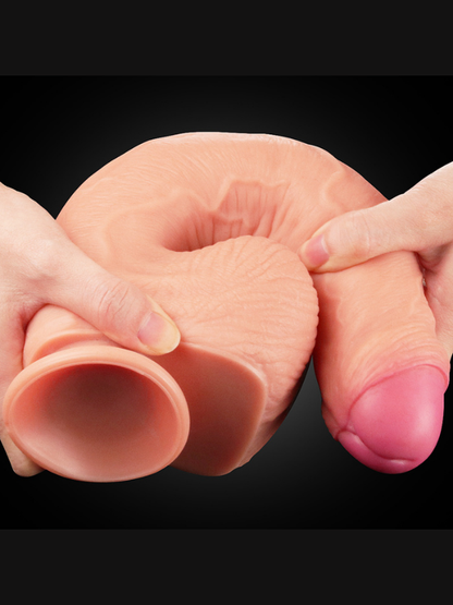 11 İnç Dual Layer Platinum Silicone Cock