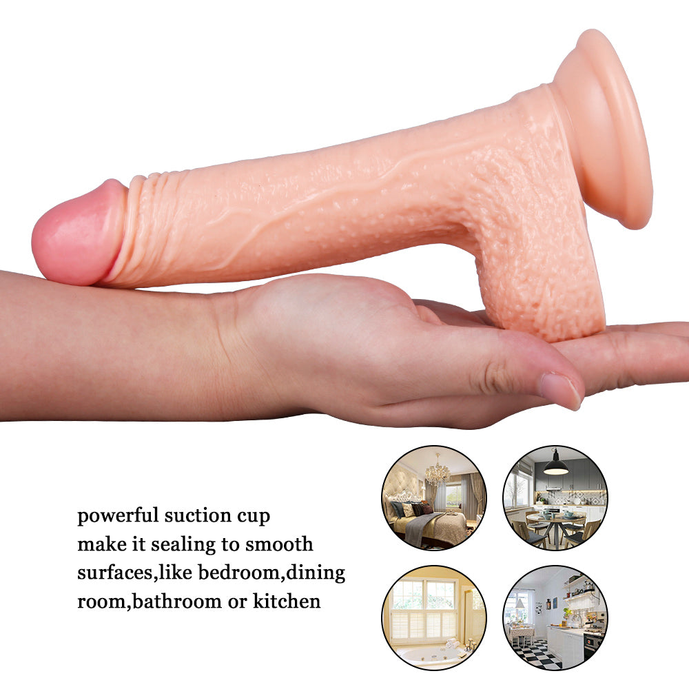 19CM Ten Rengi Vantuzlu Dildo