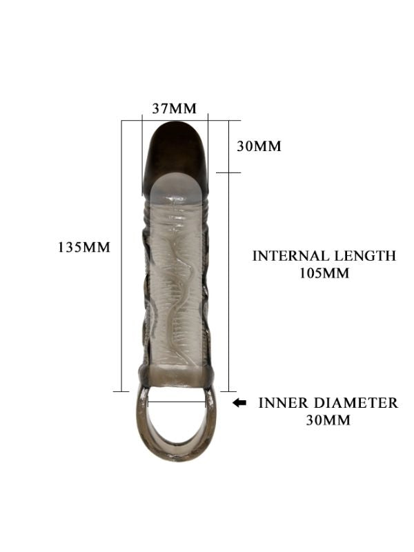 3 cm Dolgulu Penis Kılıfı Zenci