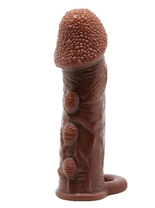 3 cm Uzatmalı Damarlı Penis Kılıfı Esmer