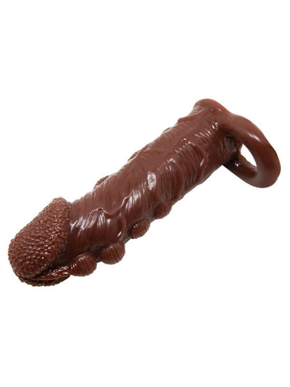 3 cm Uzatmalı Damarlı Penis Kılıfı Esmer