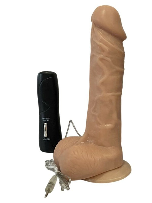 360 Derece Dönen  19,5cm Titreşimli Realistik Dildo