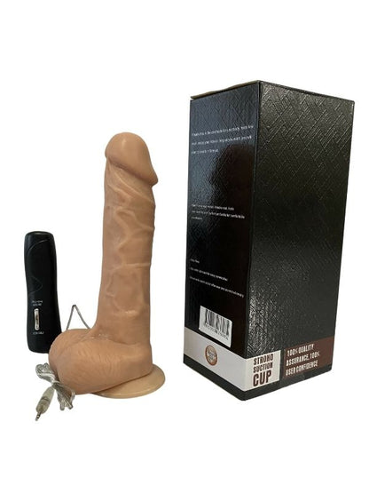 360 Derece Dönen  19,5cm Titreşimli Realistik Dildo