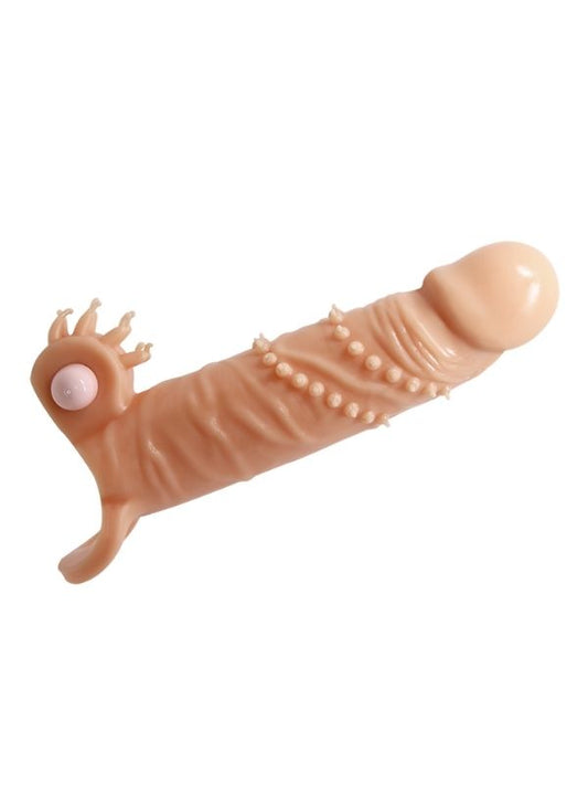 4 cm Dolgu Uzatmalı Titreşimli Penis Kılıfı