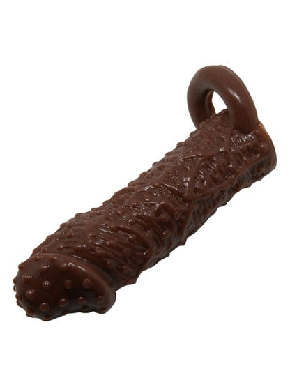 4 cm Uzatmalı Damarlı Penis Kılıfı Esmer