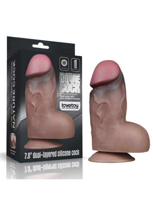7.0 İnç Dual Layered Platinum Silicone Cock
