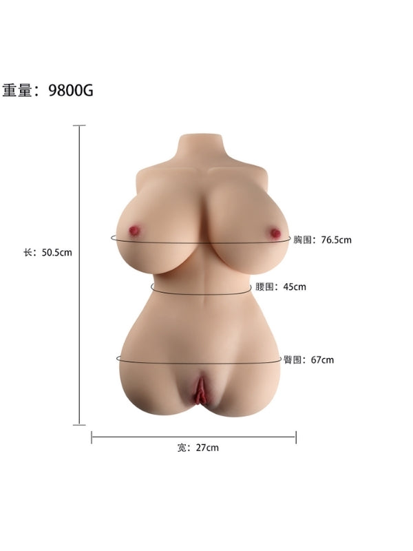 9.8KG Ağırlığında Emiş Özellikli Ultra Realistik Yarım Vücut Mastürbatör