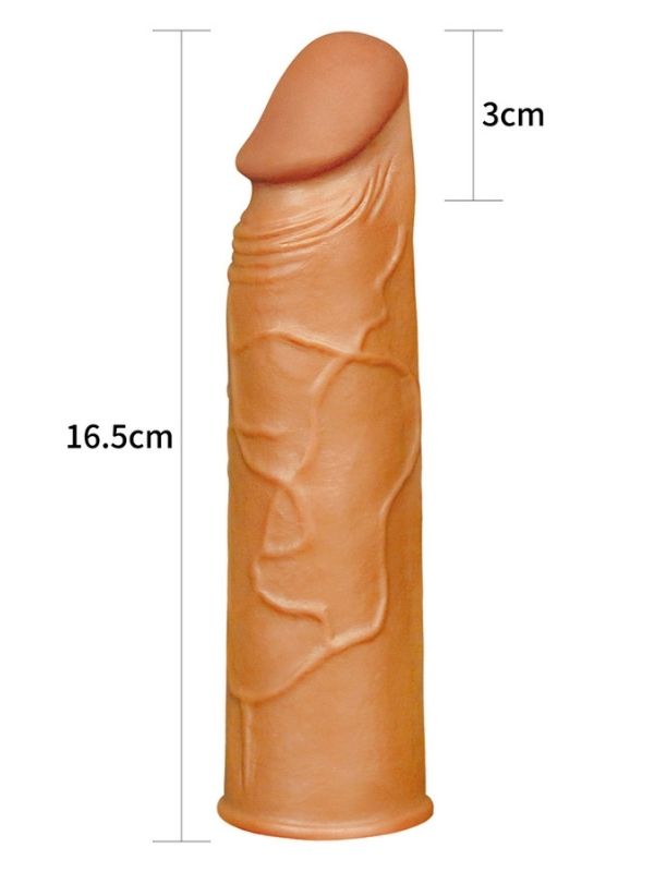 Add 1&quot; Pleasure X Tender Penis Sleeve Brown