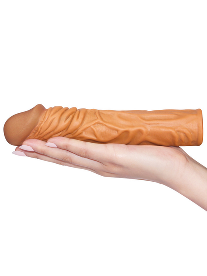 Add 2&quot; Pleasure X Tender Penis Sleeve Brown