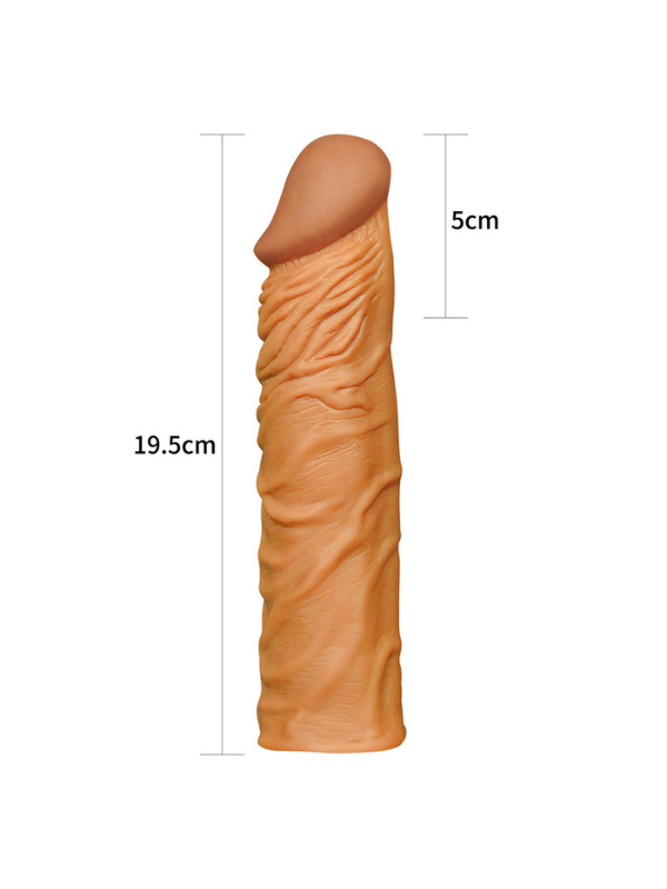 Add 2&quot; Pleasure X Tender Penis Sleeve Brown