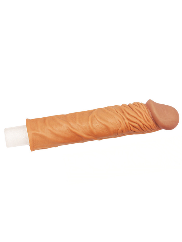 Add 2&quot; Pleasure X Tender Penis Sleeve Brown