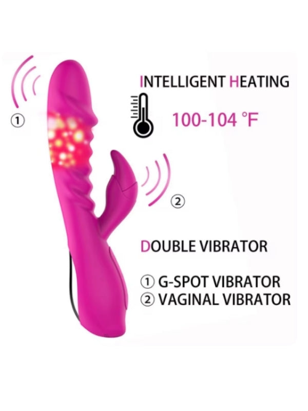 Alica Vibrating Rod Isıtmalı Pembe Vibratör