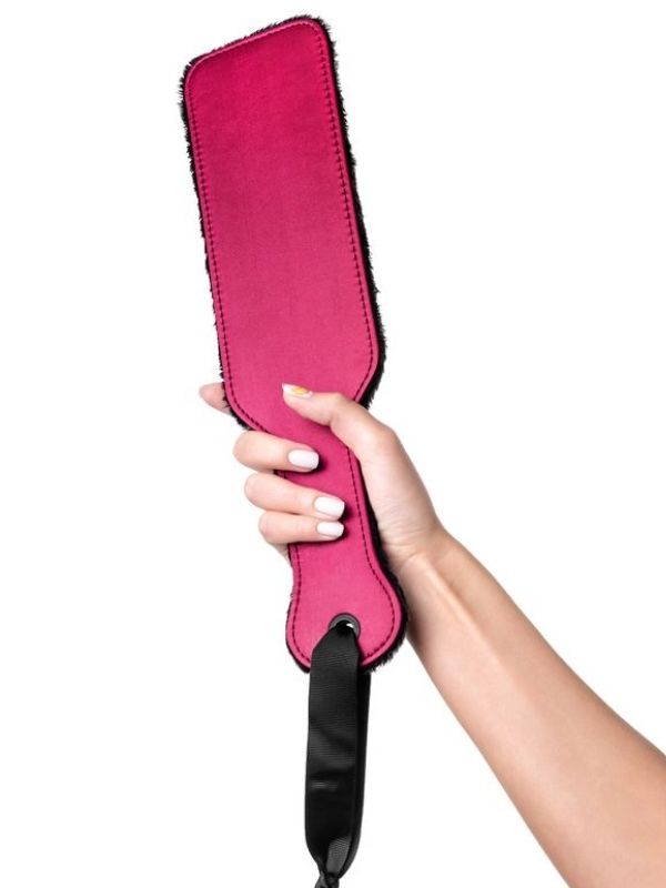 Anonymo BDSM Kırbaç 0009 Kadife Kadife Kırmızı 37 cm