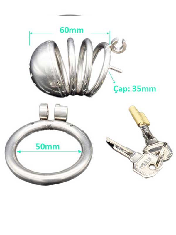 BDSM Paslanmaz Çelik Penis Kafesi ModelNo6