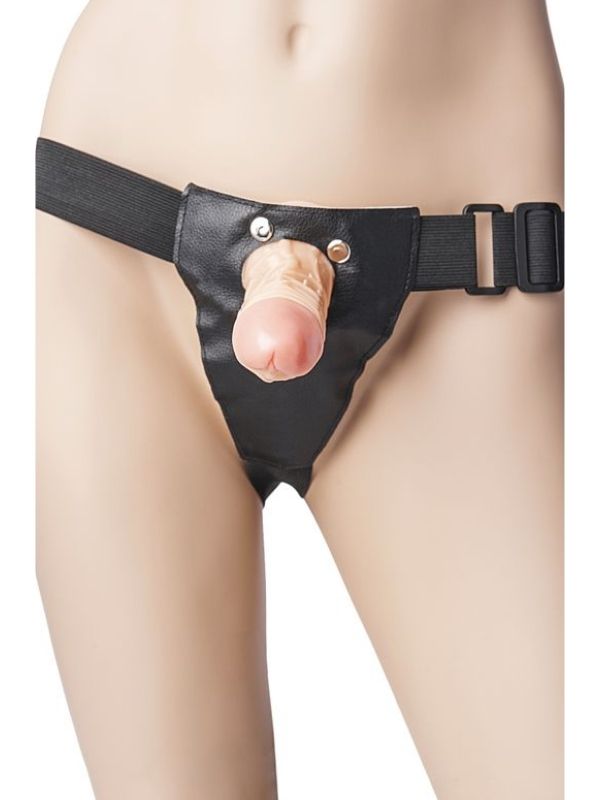 Belden Bağlamalı Strapon  PVC Ten 18 cm