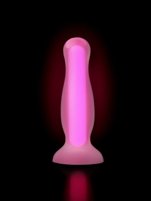 Beyond Cain Glow Gece Parlayan Anal Plug , Silikon, Şeffaf, 10 cm