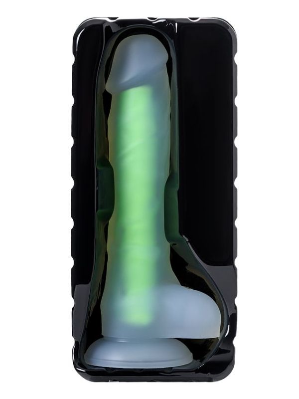 Beyond Clark Glow Gece Parlayan Yeşil Dildo Silikon Şeffaf 22 cm