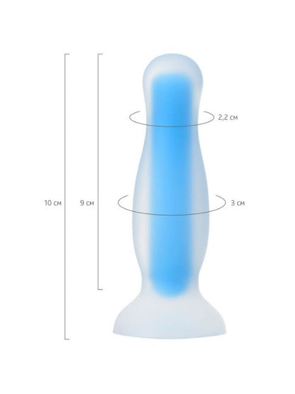 Beyond Kyle Glow Gece Parlayan Anal Plug , Silikon, Şeffaf, 10 cm
