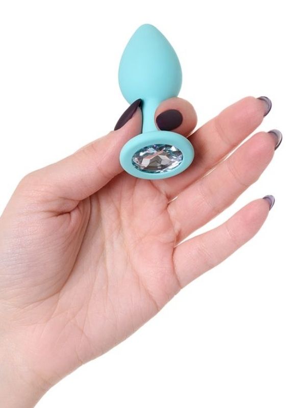 Brilliant Anal Plug beyaz kristalli 7 cm 26 g