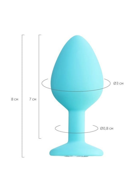 Brilliant Anal Plug Mavi 8 cm 50 g