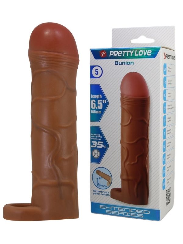 Bunion Gerçek Hissiyatlı Uzatıcı Penis Kılıfı Brown