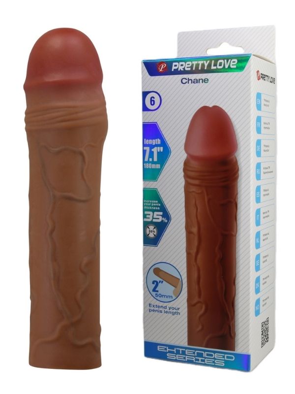 Chane Gerçek Hissiyatlı Uzatıcı Penis Kılıfı Brown