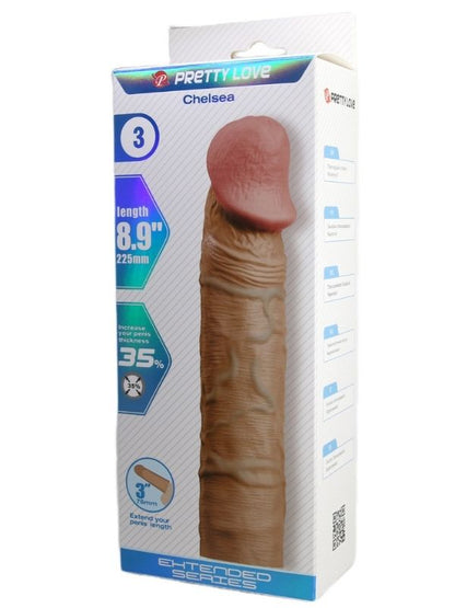 Chelsea Gerçek Hissiyatlı Uzatıcı Penis Kılıfı Brown