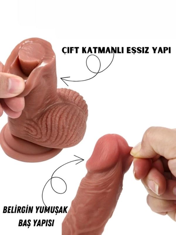 Çift Katmanlı Realistik Dildo