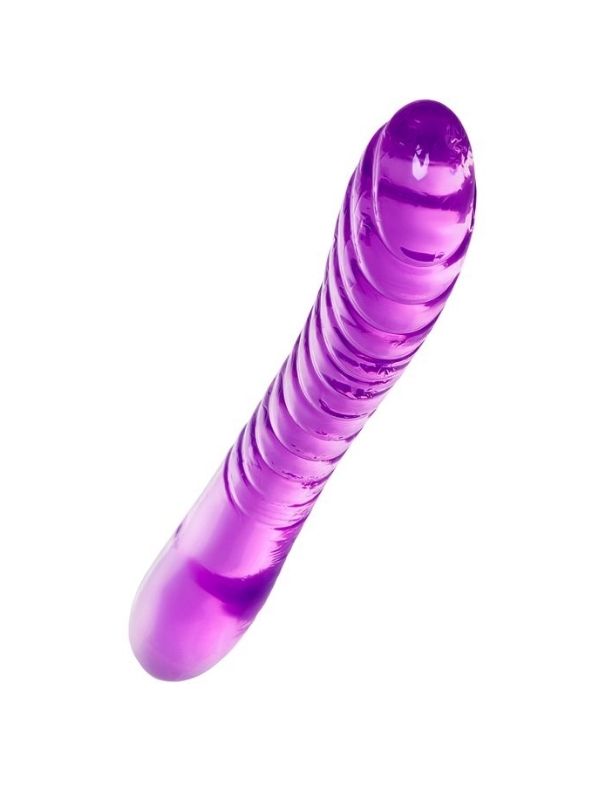 Çift Taraflı Jel Dildo Frica, TPE, mor, 23 cm