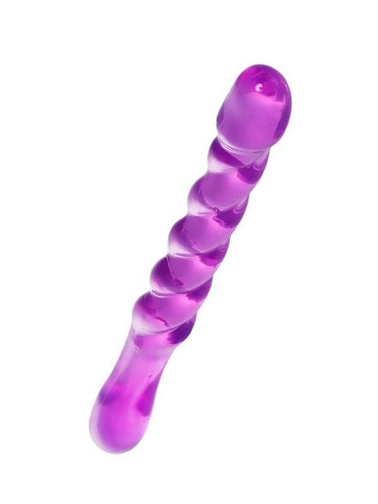Çift taraflı Jel Dildo Tanza, TPE, mor, 27,5 cm
