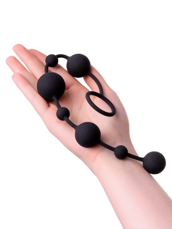 Coron Anal Boncuk Silikon Siyah 35,9cm