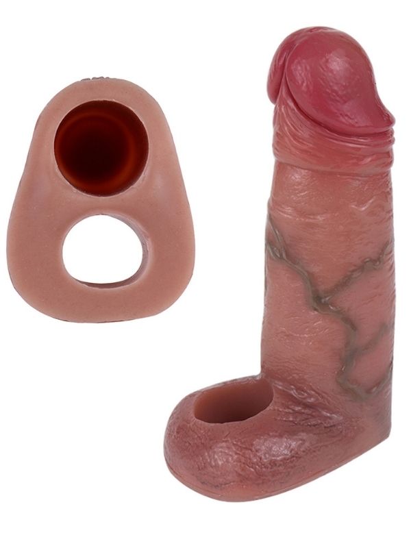 Dolgulu Testis Geçmeli Penis Kılıfı Model no: S8101