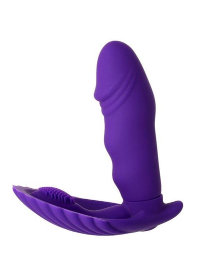 Fash Klitoral Uyarıcılı Vibratör  mor 12 cm