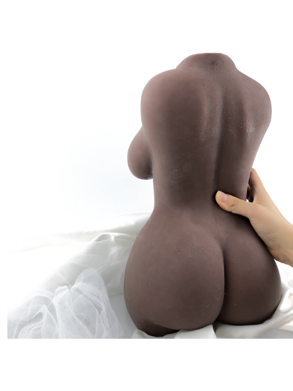 Full Realistik Anal Vajinal Yarım Vücut Zenci Mastürbatör