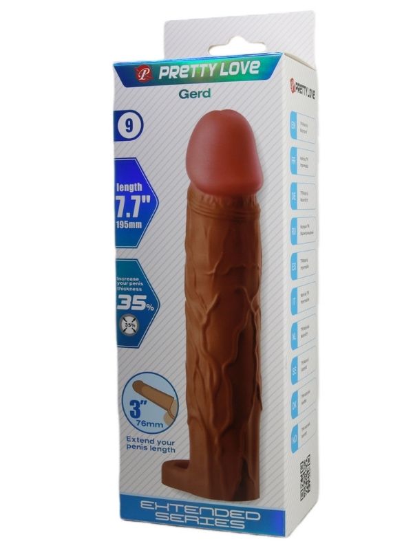 Gerd Gerçek Hissiyatlı Uzatıcı Penis Kılıfı Brown