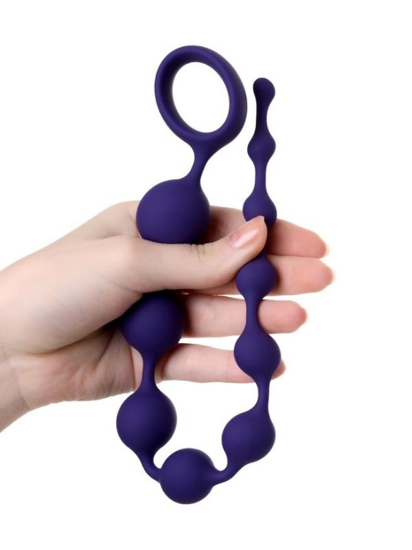 Grape anal Zinciri silikon mor 35 cm